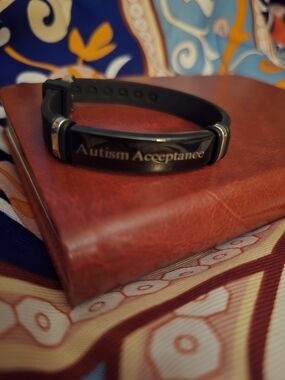 Autism Acceptance Black Silicone Wristband Bracelet